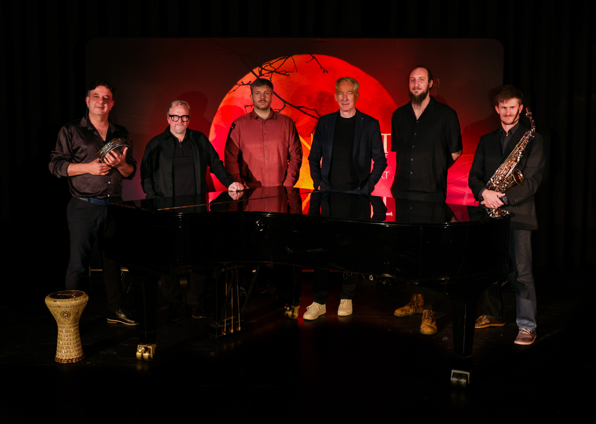 Piano, Percussion und Saxophon
